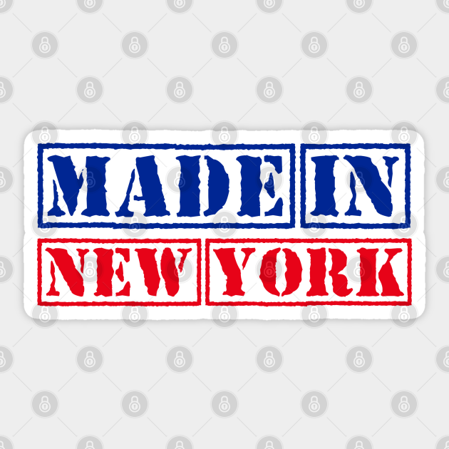 Made in New York United States New York Sticker TeePublic